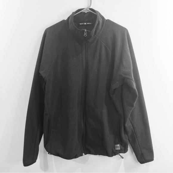 MEC Sz XXL Waffle Jersey Knit Full Zipper Pockets Soft Shell Unlined Sweater - Picture 1 of 12